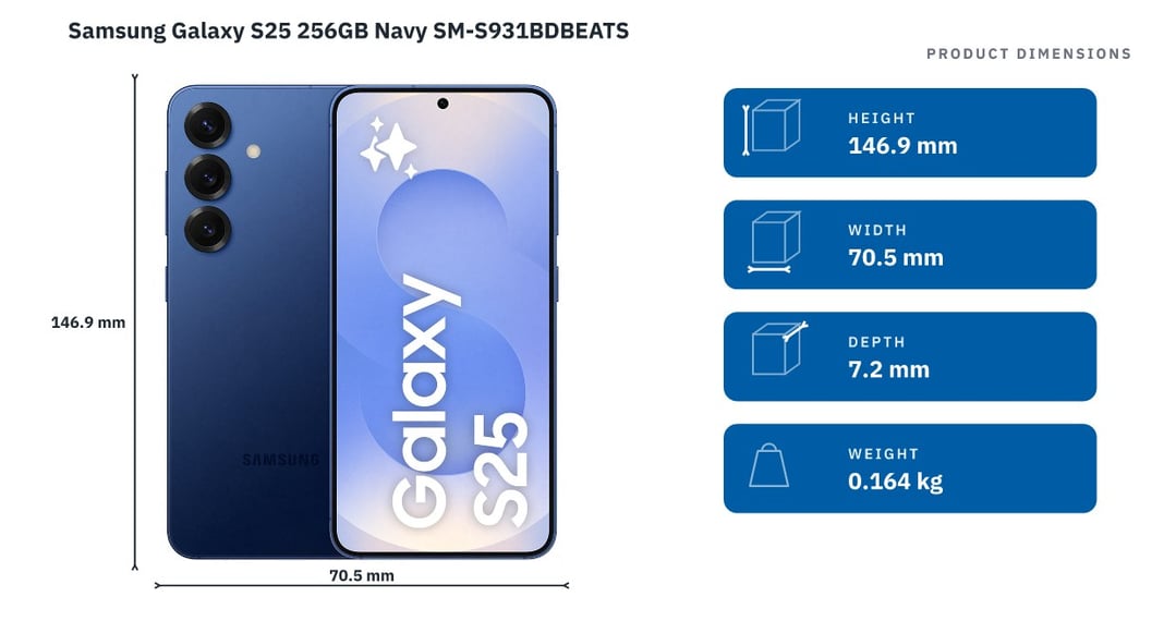 Samsung Galaxy S25 256GB Navy SM-S931BDBEATS - Bing Lee - Bing Lee