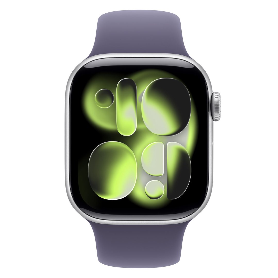 Apple Watch Series 11 42mm Silver Aluminium Case GPS + Cellular Sport Band (M/L) (Purple Fog) MF8J4X/A