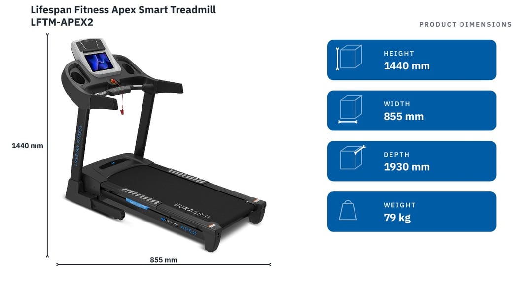 Lifespan Fitness Apex Smart Treadmill LFTM-APEX2