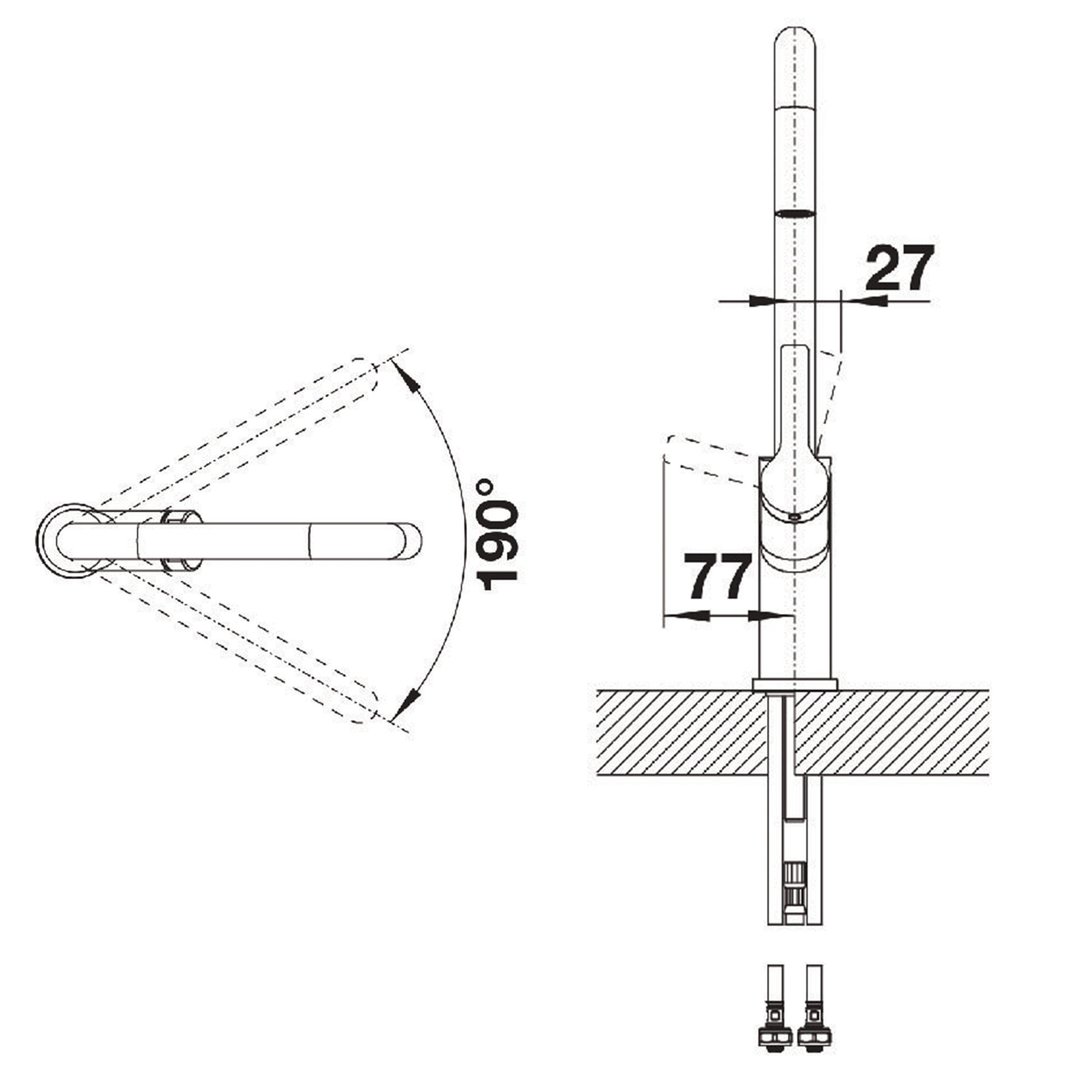 Blanco High Arch Pull Out Tap JURENAS