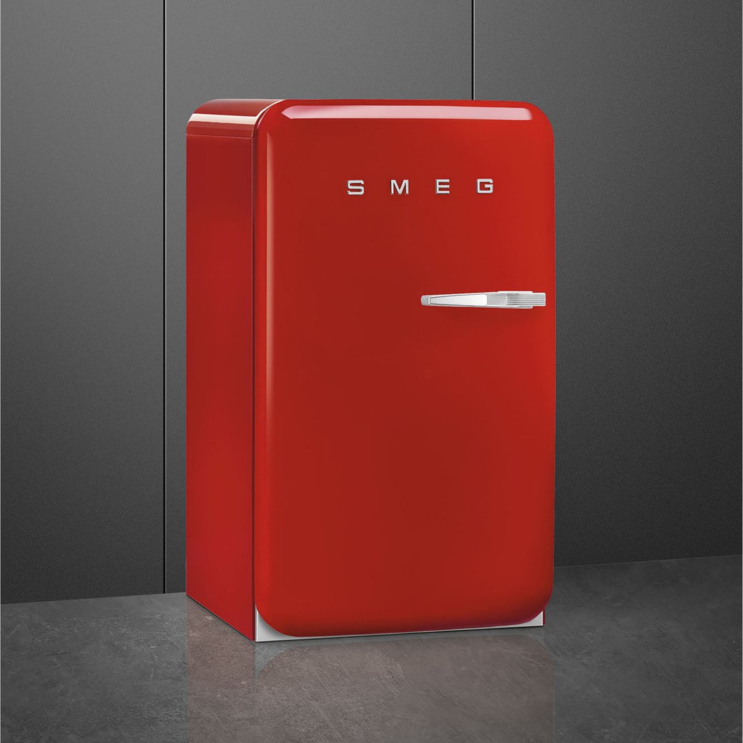 Smeg FAB 10 50's Style Retro Refrigerator, Happy Bar, Left Hand - Red FAB10HLRD5AU