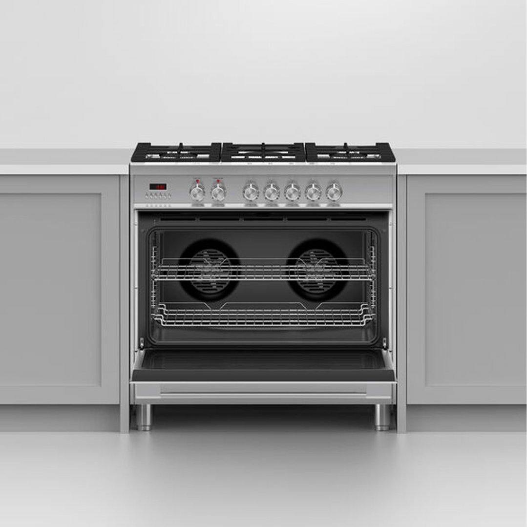 Fisher & Paykel Series 5 Freestanding Cooker, Dual Fuel, 90cm, 5