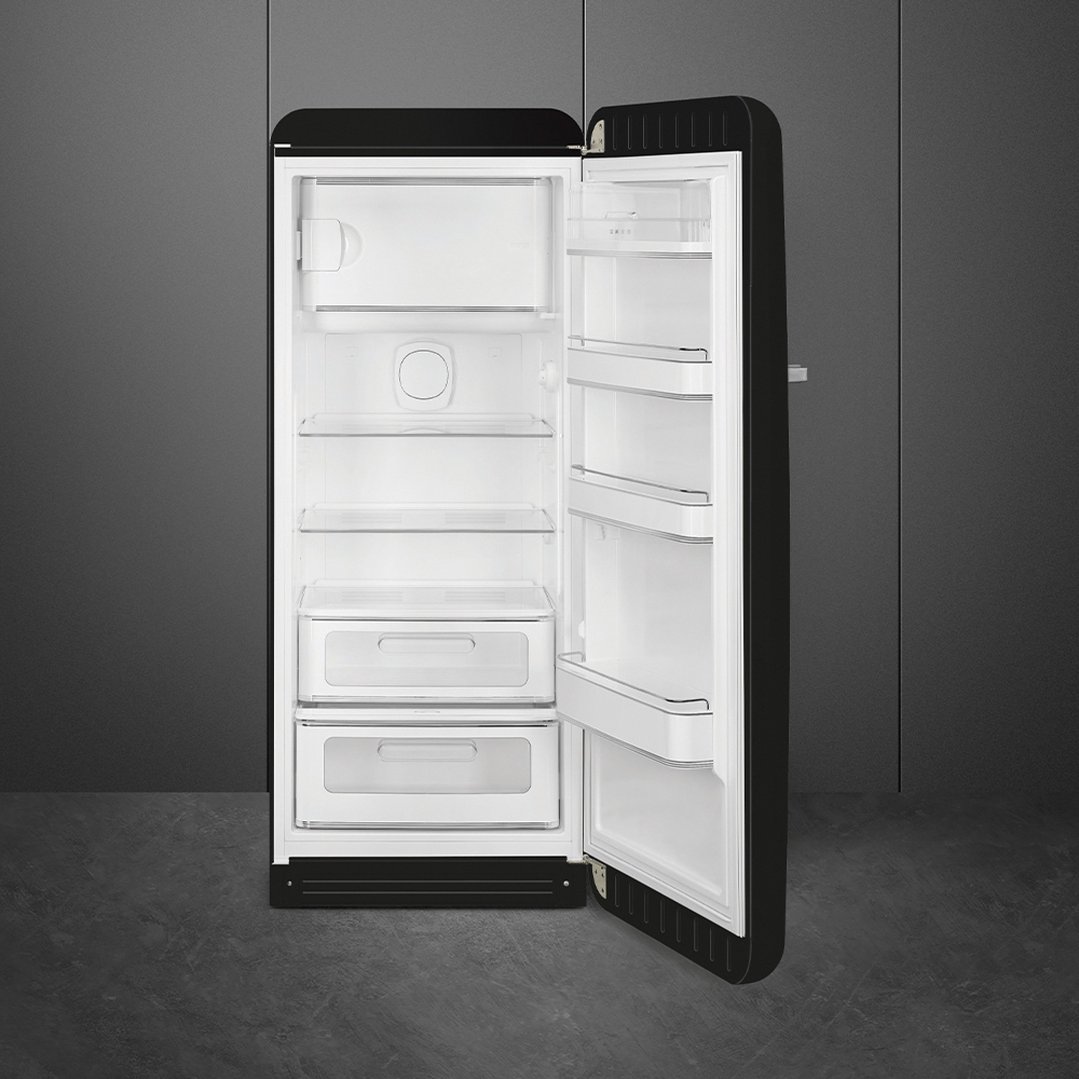 Smeg FAB 28 50’S Style Retro Refrigerator, Right Hand - Black FAB28RBL5AU