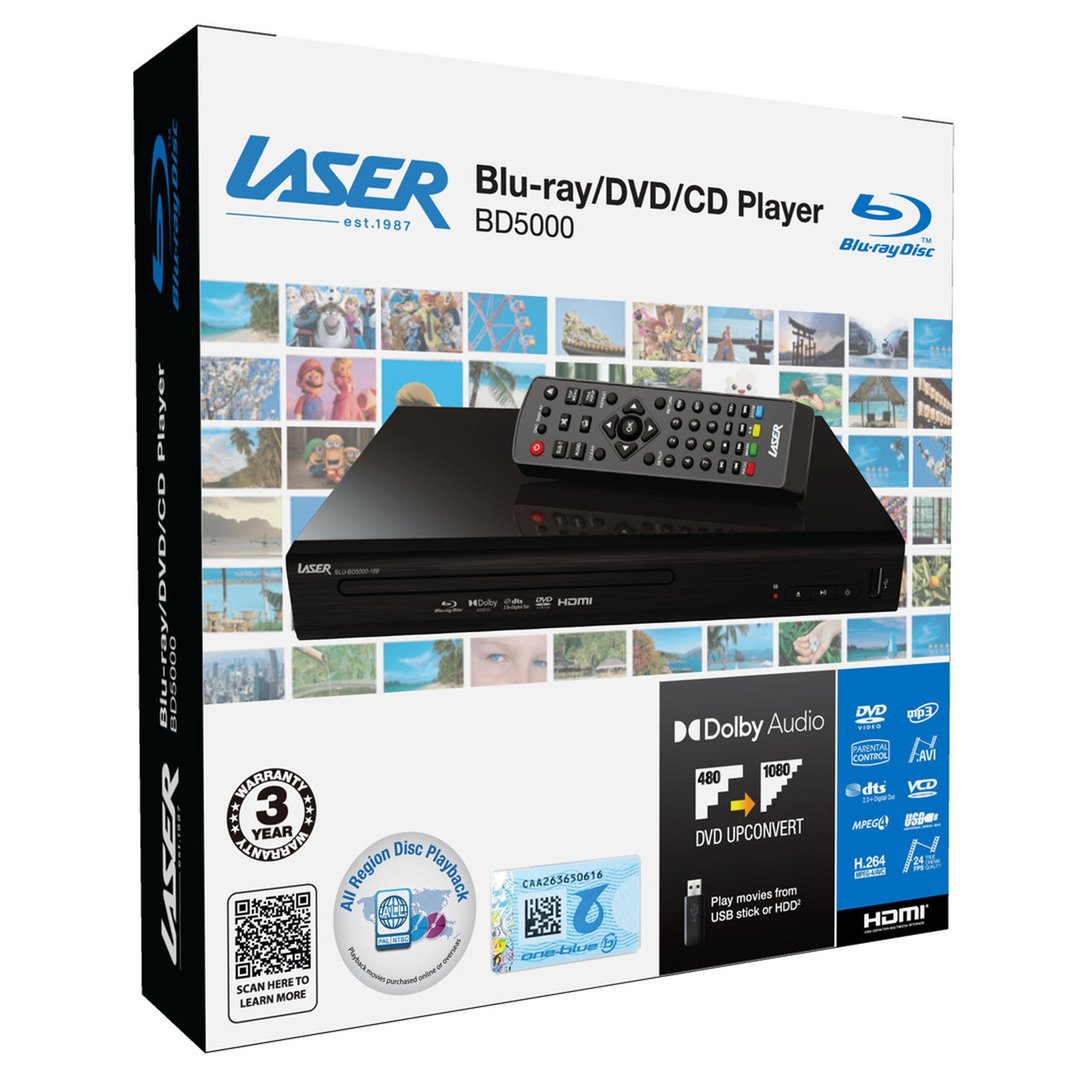 Laser Multi Region Blu-Ray Player with HDMI BLU-BD5000-189