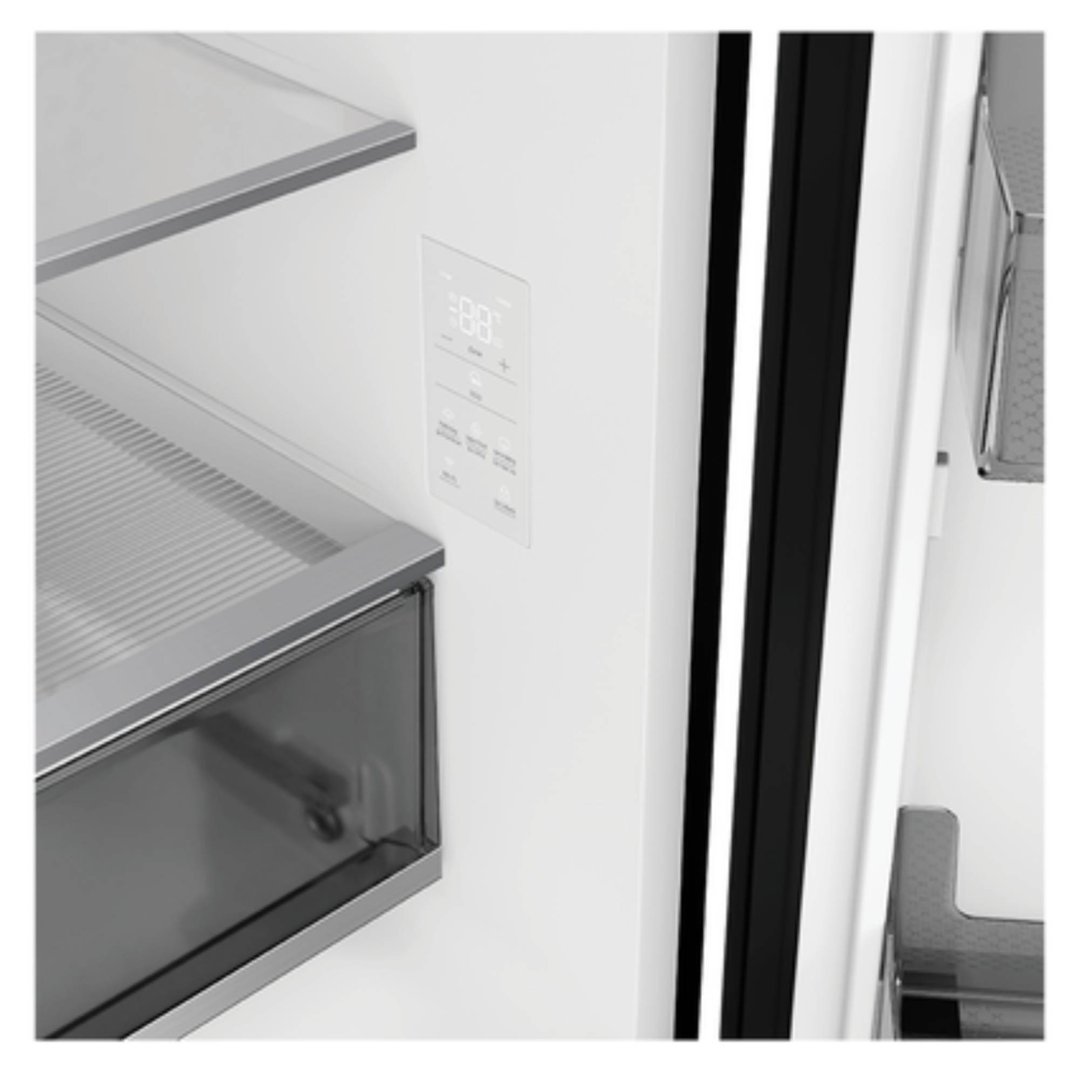 Haier 573L, Quad Door Refrigerator Freezer, Ice & Water, Plumbed, Silver HRF590YPS