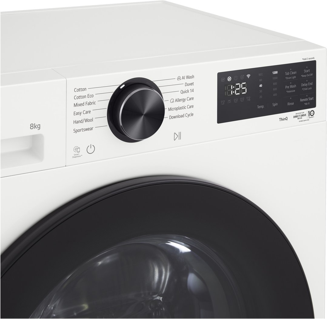 LG 8kg Series 3 Slim Front Load Washer White WX3-1208W