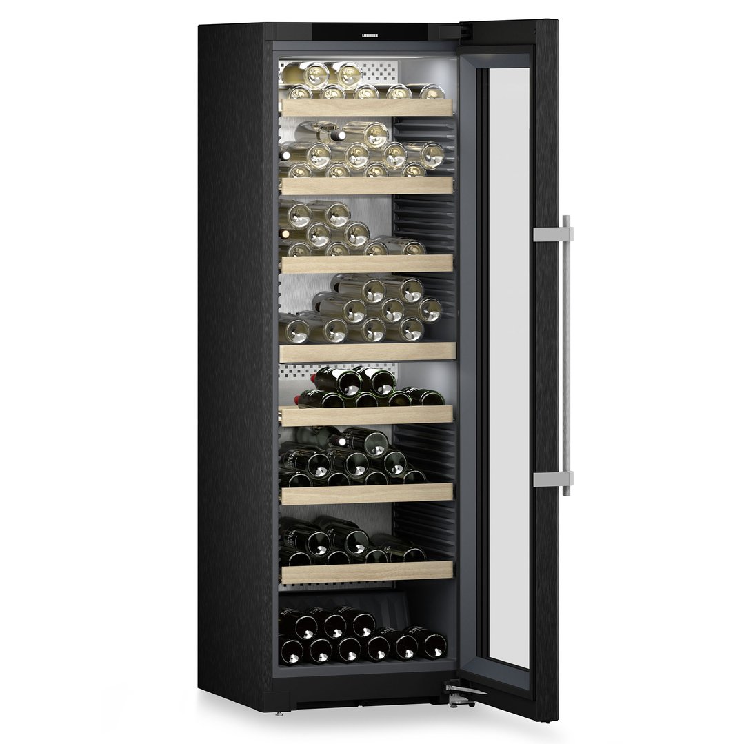 Liebherr 155 Bottle Dual Zone Wine Fridge - Black Steel WPBS5262RHH