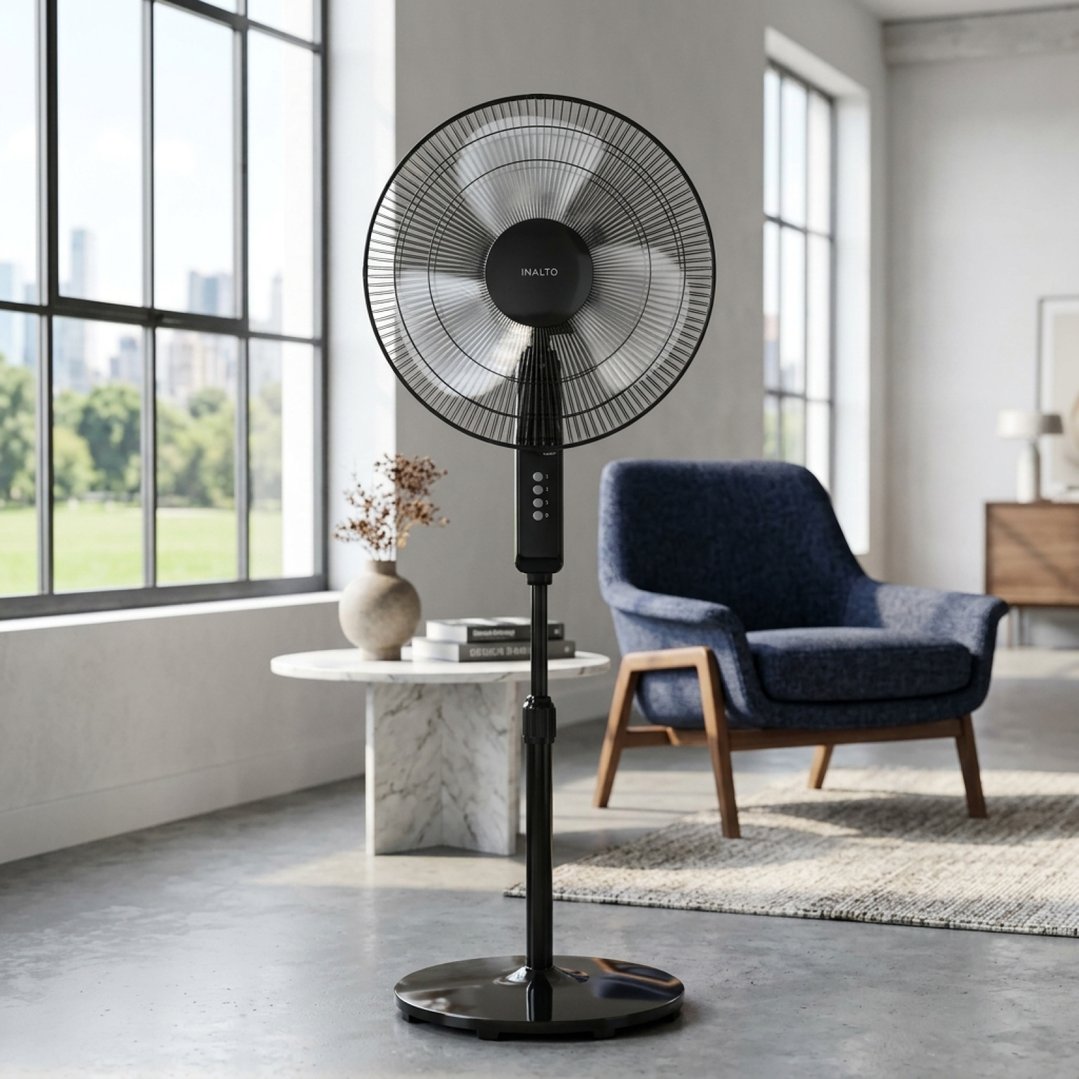 Inalto Pedestal Fan Black IPFS14TB