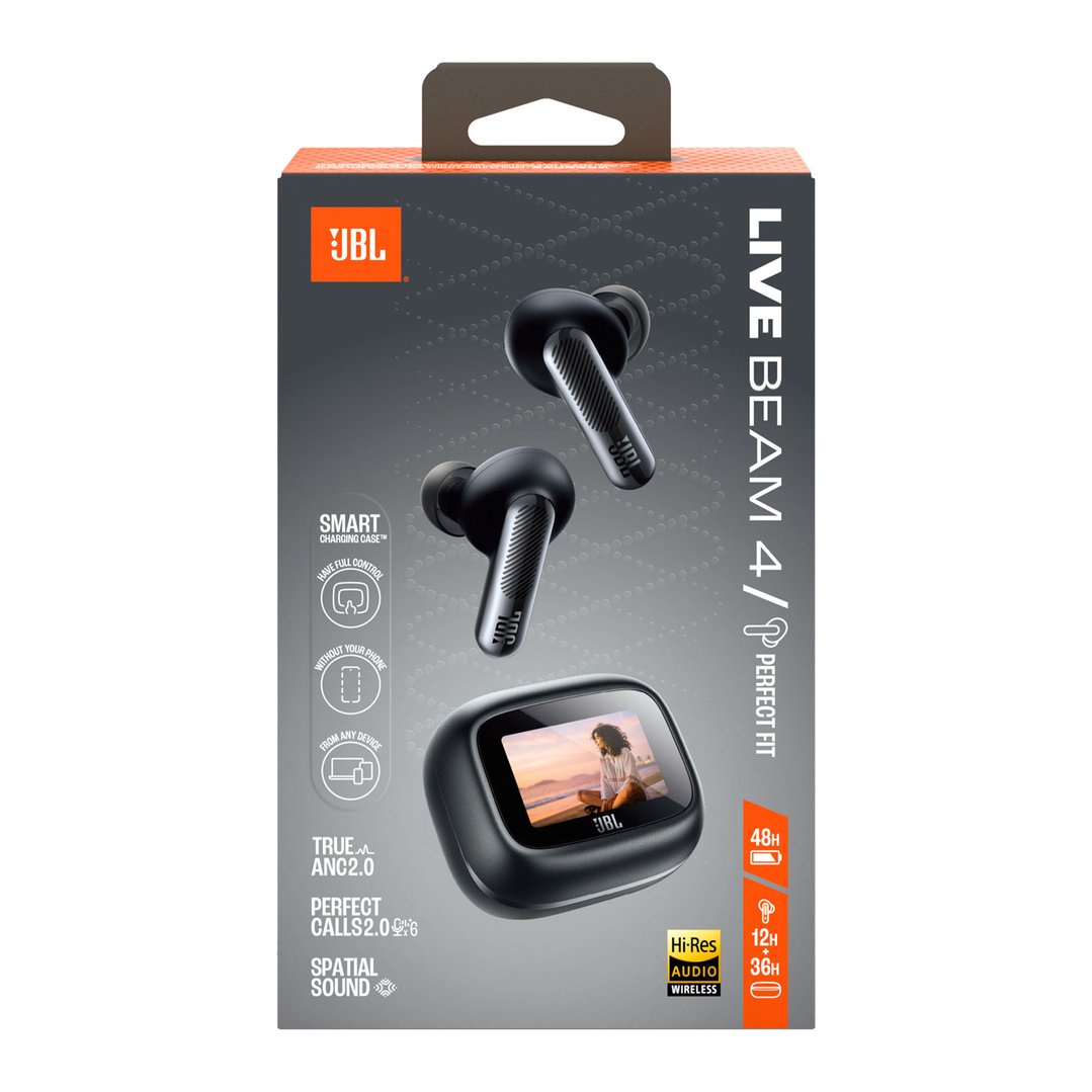 JBL Live Bean 4 True Wireless Noise Cancelling Earbuds - Black JBLLIVEBEAM4BLK