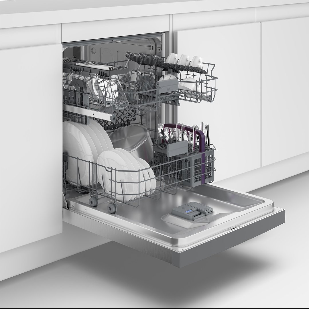 Beko 14 Place Setting Built Under Dishwasher - Platinum Steel BDBU1430X