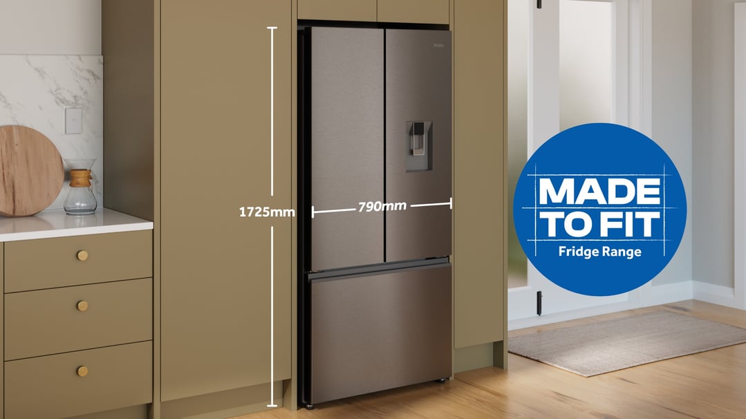 Haier 509L 500 Series French Door Refrigerator Freezer Satina HRF510FHS