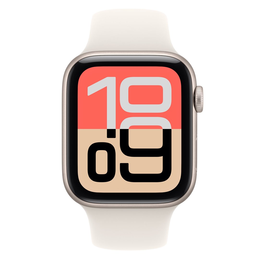 Apple Watch SE 3 44mm Starlight Aluminium Case GPS + Cellular Sport Band (M/L) MEPF4X/A