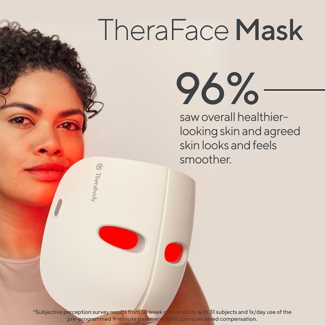 Therabody TheraFace Mask - Advanced, Clinically Proven LED Light Mask With Massage and 648 LEDs TF03991-01