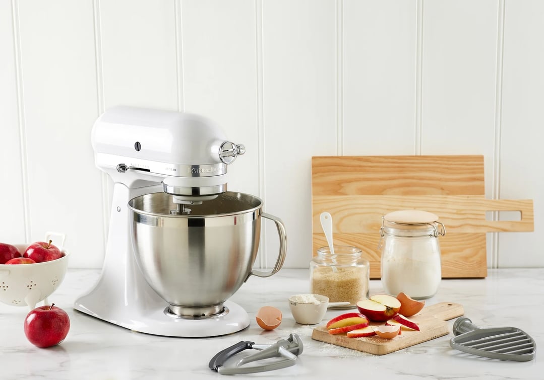 Kitchenaid KSM195 4.8L Artisan Stand Mixer White 5KSM195PSAWH