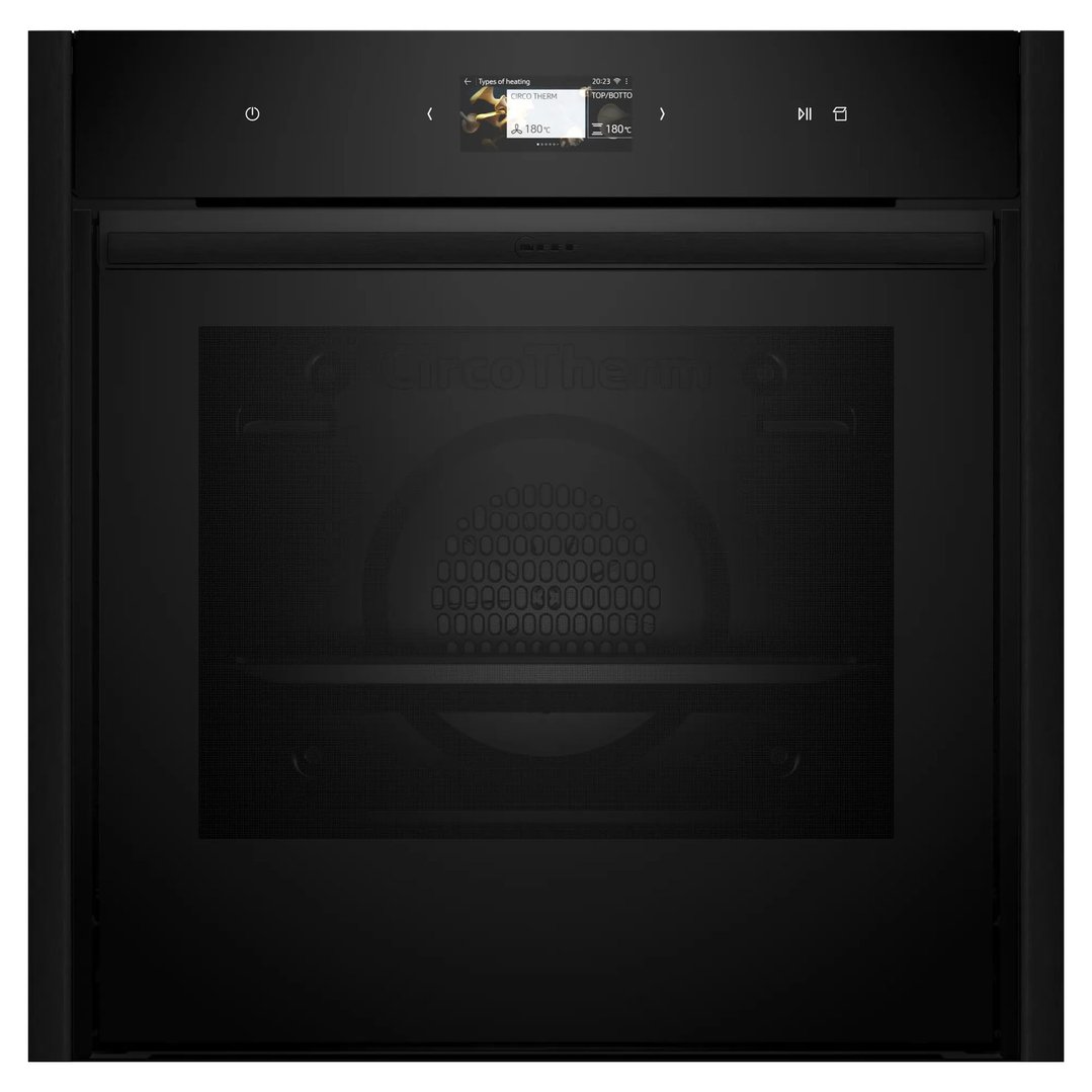 Neff Pyrolytic Slide & Hide® Oven + Added Steam with Deep Black Side Trims / Handle B69VS73Y0A-DB