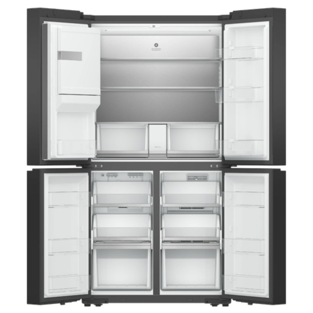 Fisher & Paykel 606L Series 7 Quad Door Ice and Water Refrigerator Freezer Black RF620QNTVD1