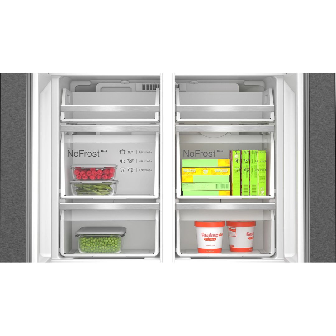 Bosch Series 6 Multi Door Fridge Freezer Brushed Black Steel KFD96AXEAA
