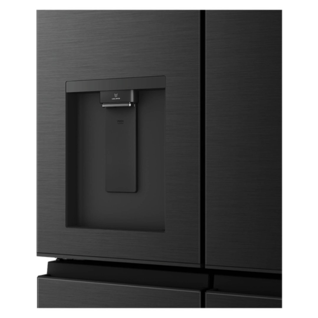 Haier 574L, Quad Door Refrigerator Freezer, Water, Non-Plumbed, Black HRF590YHC