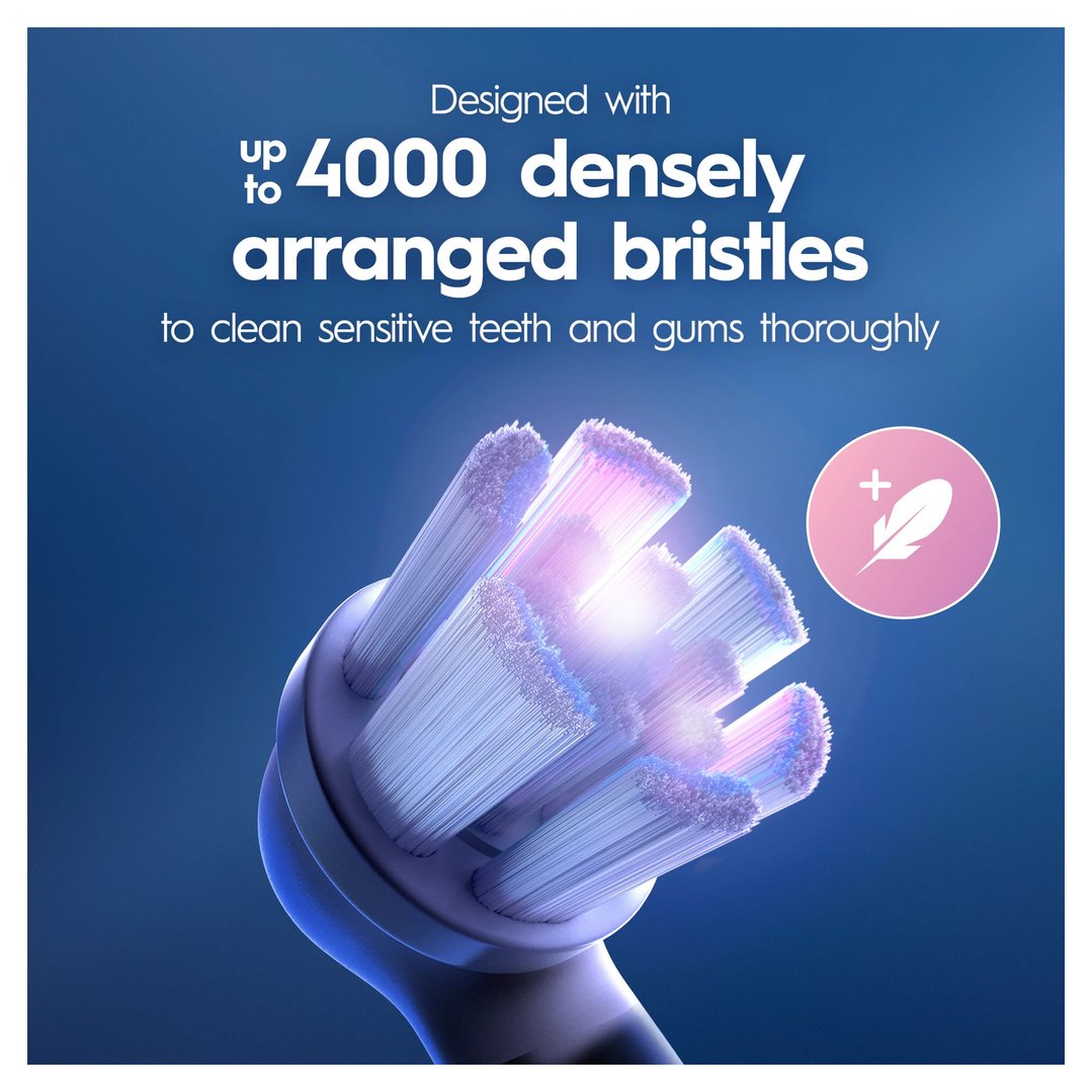 Oral-B Clean & Gum Protect Brush Head Refills 4 Pack - Black IOCLNGUM4