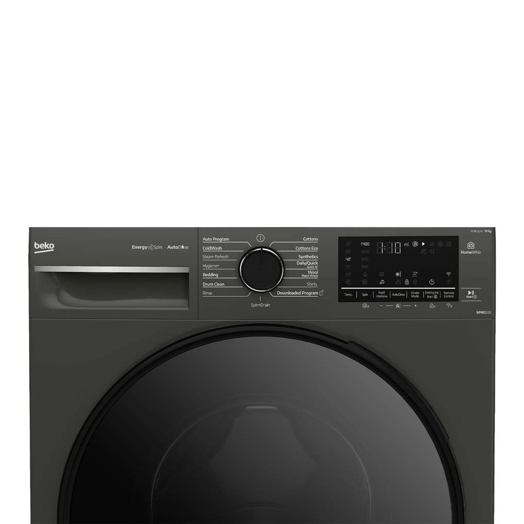 Beko 10kg Autodose Front Load Washing Machine with Steam Graphite BFLB103ADG