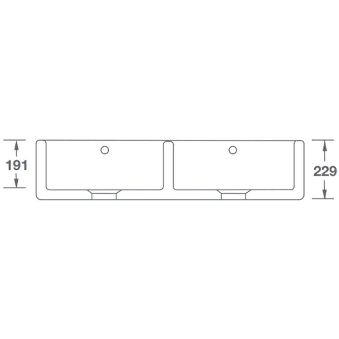 Shaws Double Bowl 1000 Sink SCLD101WH