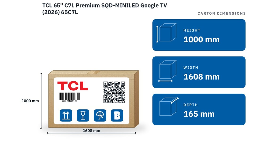 TCL 65" C7L Premium SQD-MINILED Google TV (2026) 65C7L