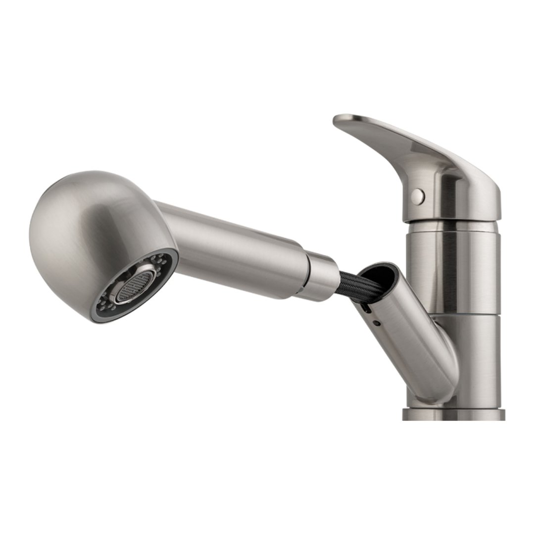 Oliveri London Pull Out Spray Mixer - Brushed Nickel LON580FBN-P