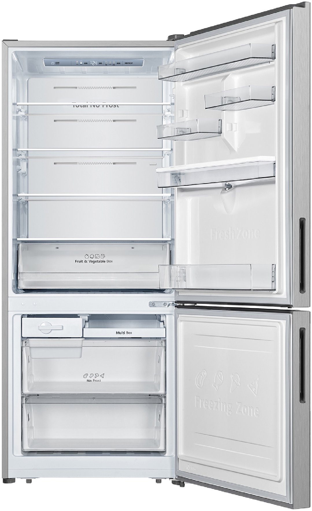 Hisense 415L Bottom Mount Fridge with Water Dispenser - Silver HRBM419SW