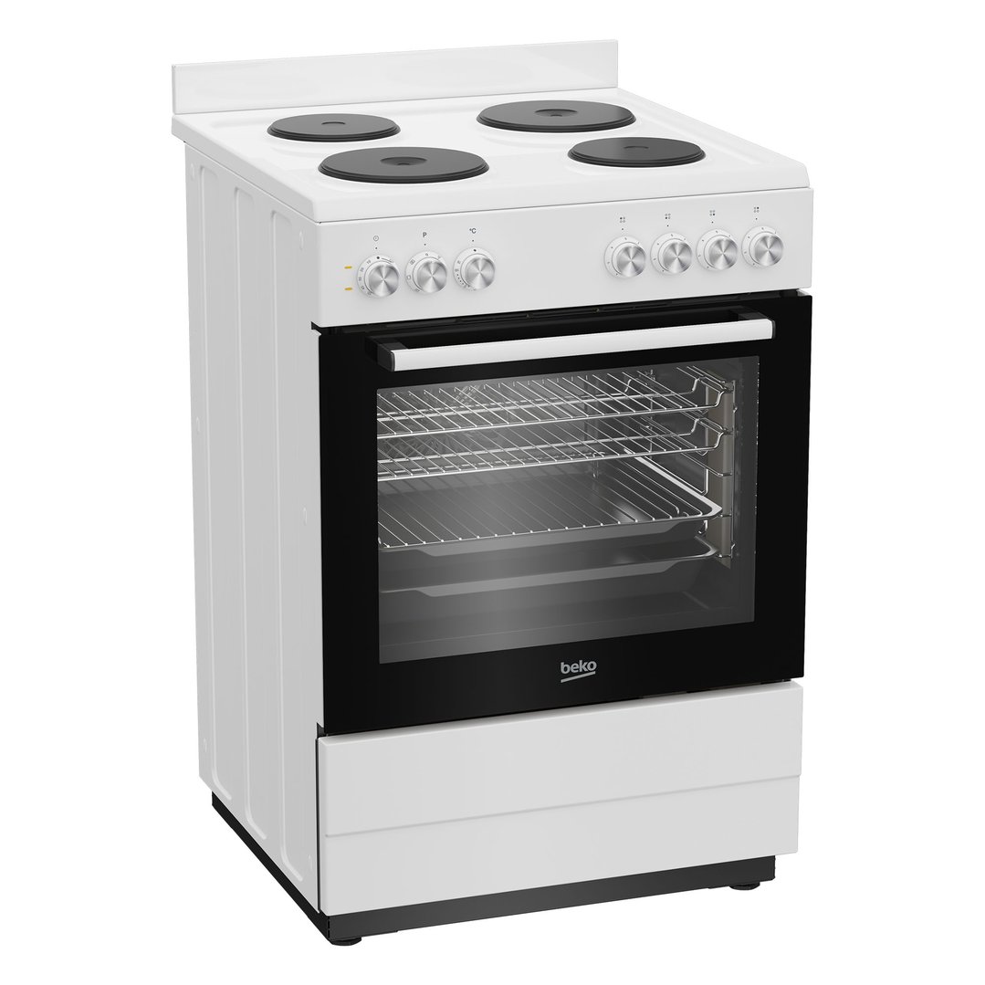 Beko Aeroperfect 60cm Freestanding Cooker and Electric Hotplate Cooktop - White BFCB60EMW