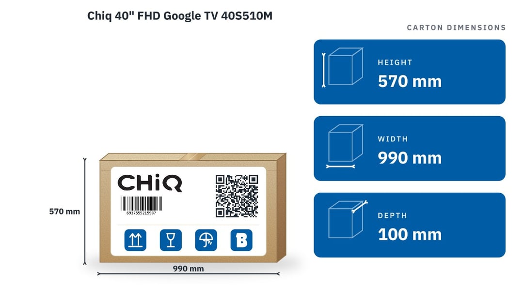 Chiq 40" FHD Google TV 40S510M