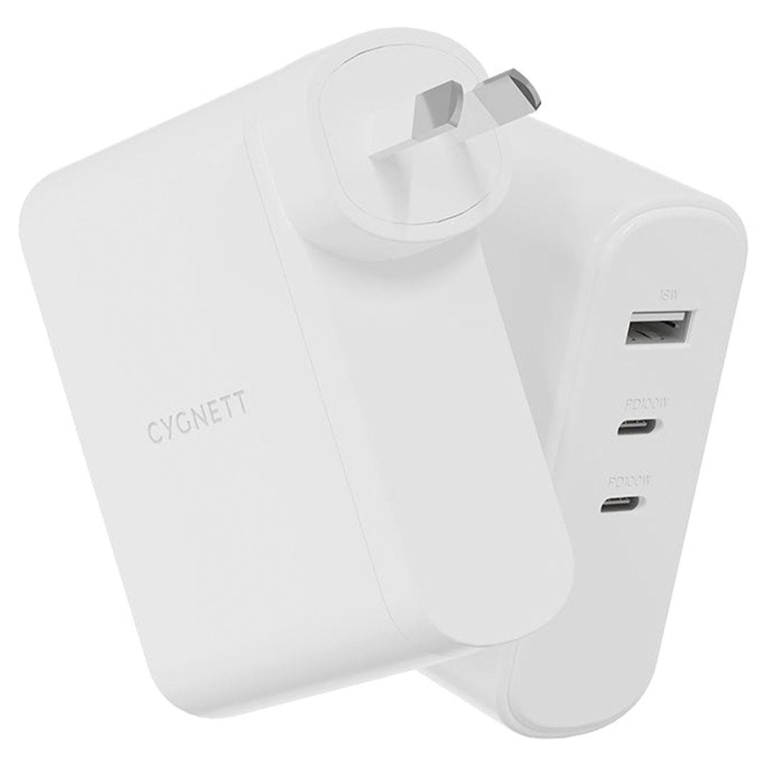 Cygnett PowerMaxx 100W Multiport GaN Wall Charger. CY4373PDWCH