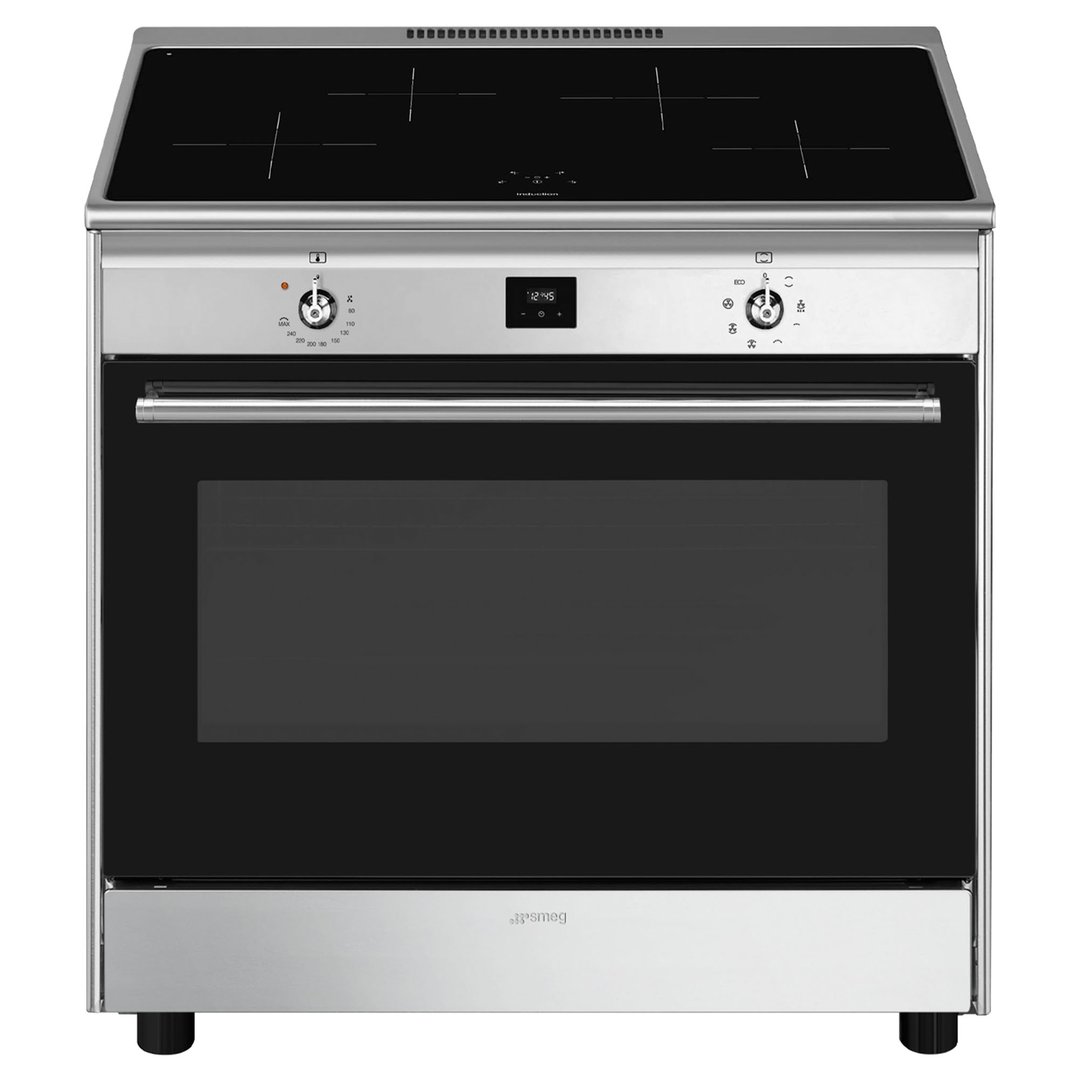 Smeg Classic 90cm Upright Cooker with Induction Hob Stainless Steel