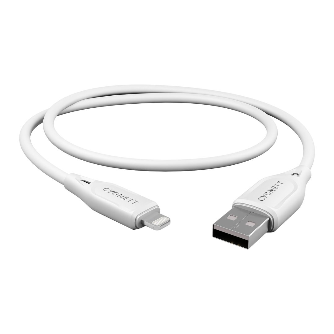 Cygnett Essentials Lightning To USB-A Cable 1m - White CY4700PCCAL