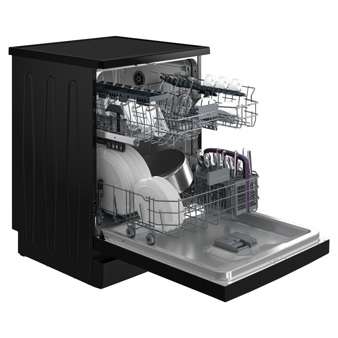 Beko 14 Place Setting Freestanding Dishwasher Black BDFB1430B