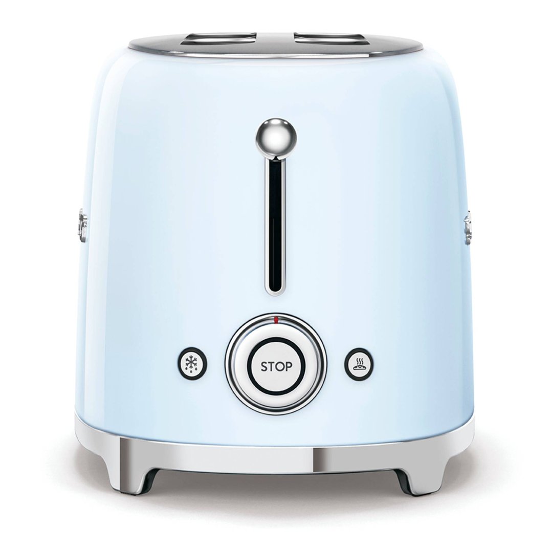 Smeg 50's Retro Style Aesthetic 4 Slice Toaster Pale Blue TSF02PBAU
