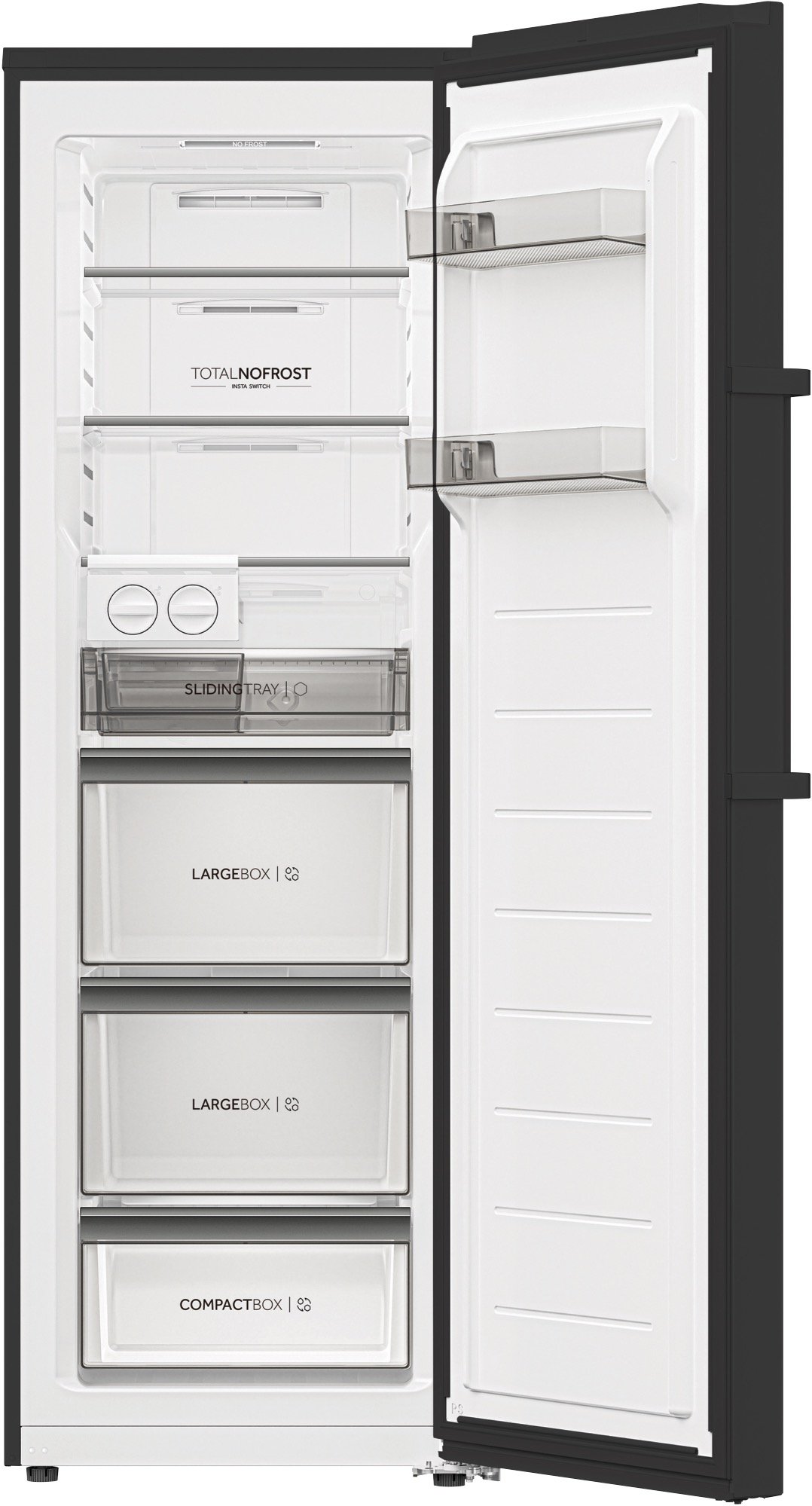 Haier 272L 300 Series Black Vertical Freezer HVF275DC