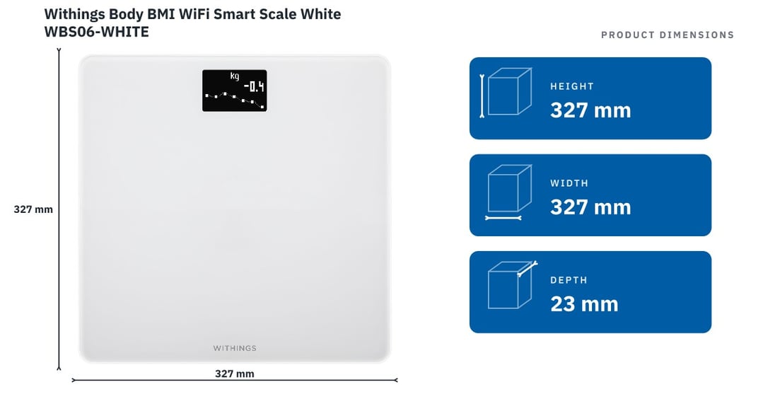 Withings Body BMI WiFi Smart Scale White WBS06-WHITE