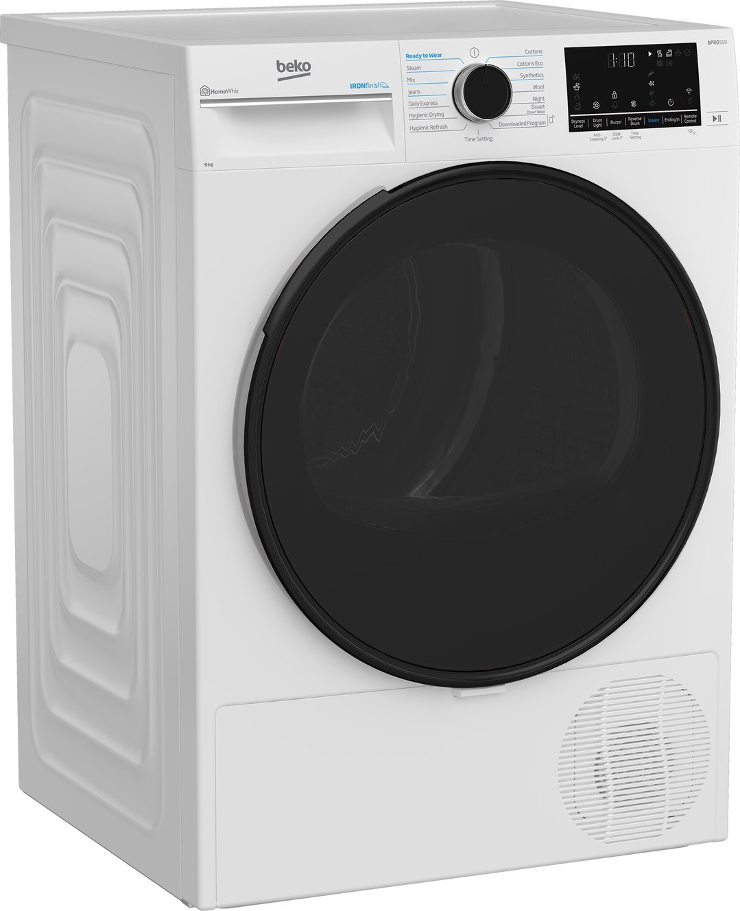 Beko 9kg Heat Pump Dryer with Steam & Wifi - White BDPB903SW
