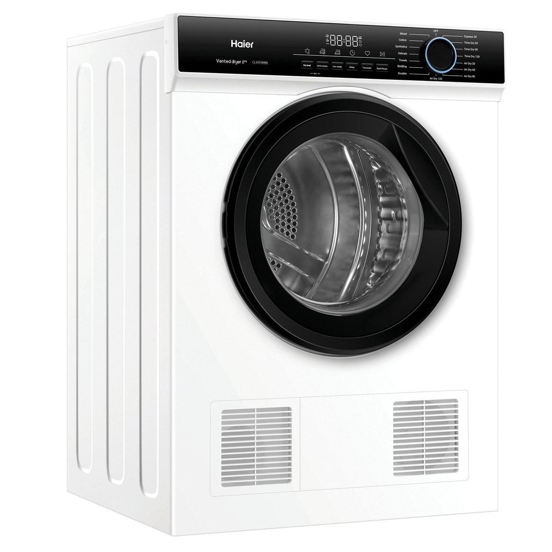 Haier Sensor Vented Dryer, 6kg - White HDV60AWW1 - Bing Lee