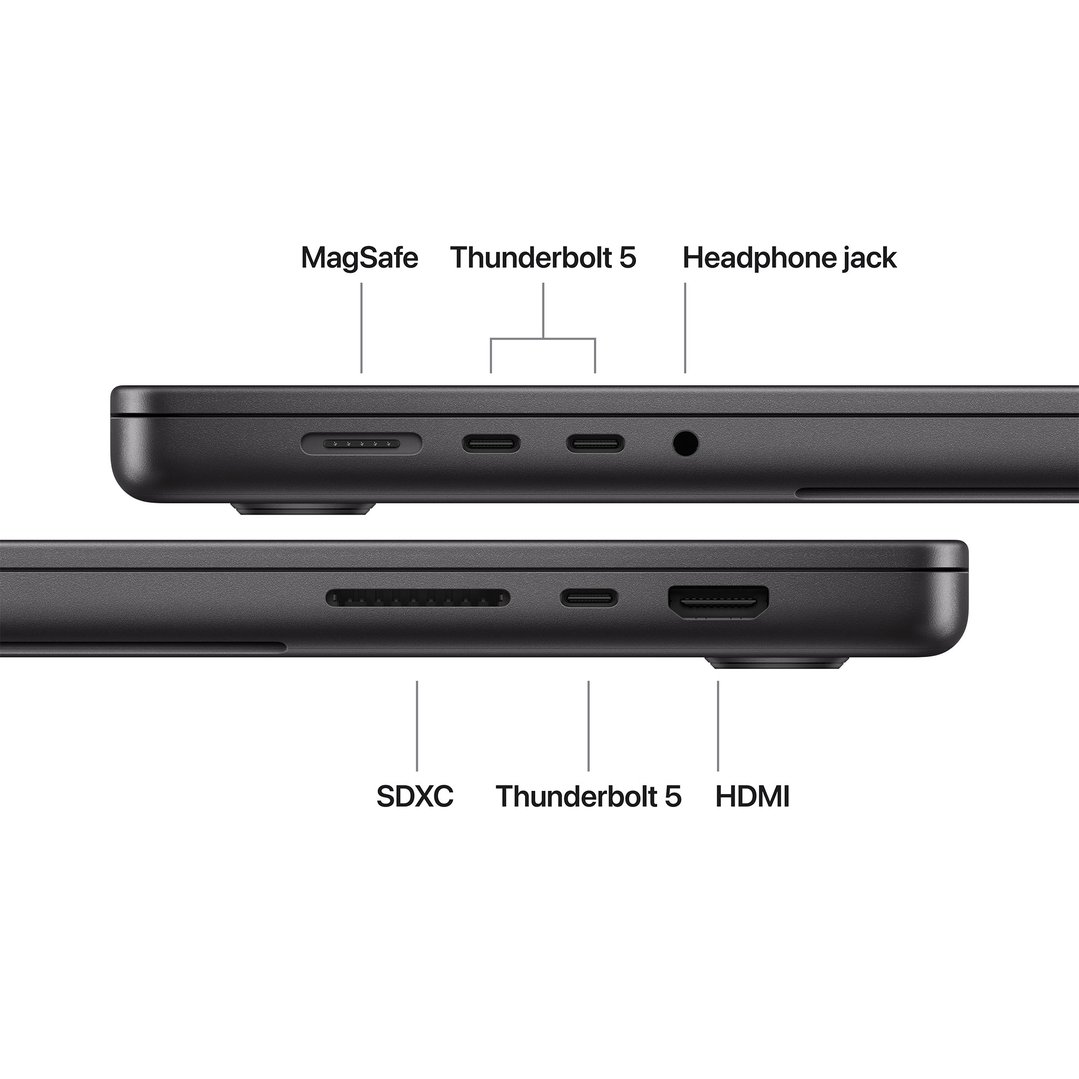Apple 16" MacBook Pro M5 Max chip with 18‑core CPU and 40‑core GPU, 48GB, 2TB SSD - Space Black MGEE4X/A