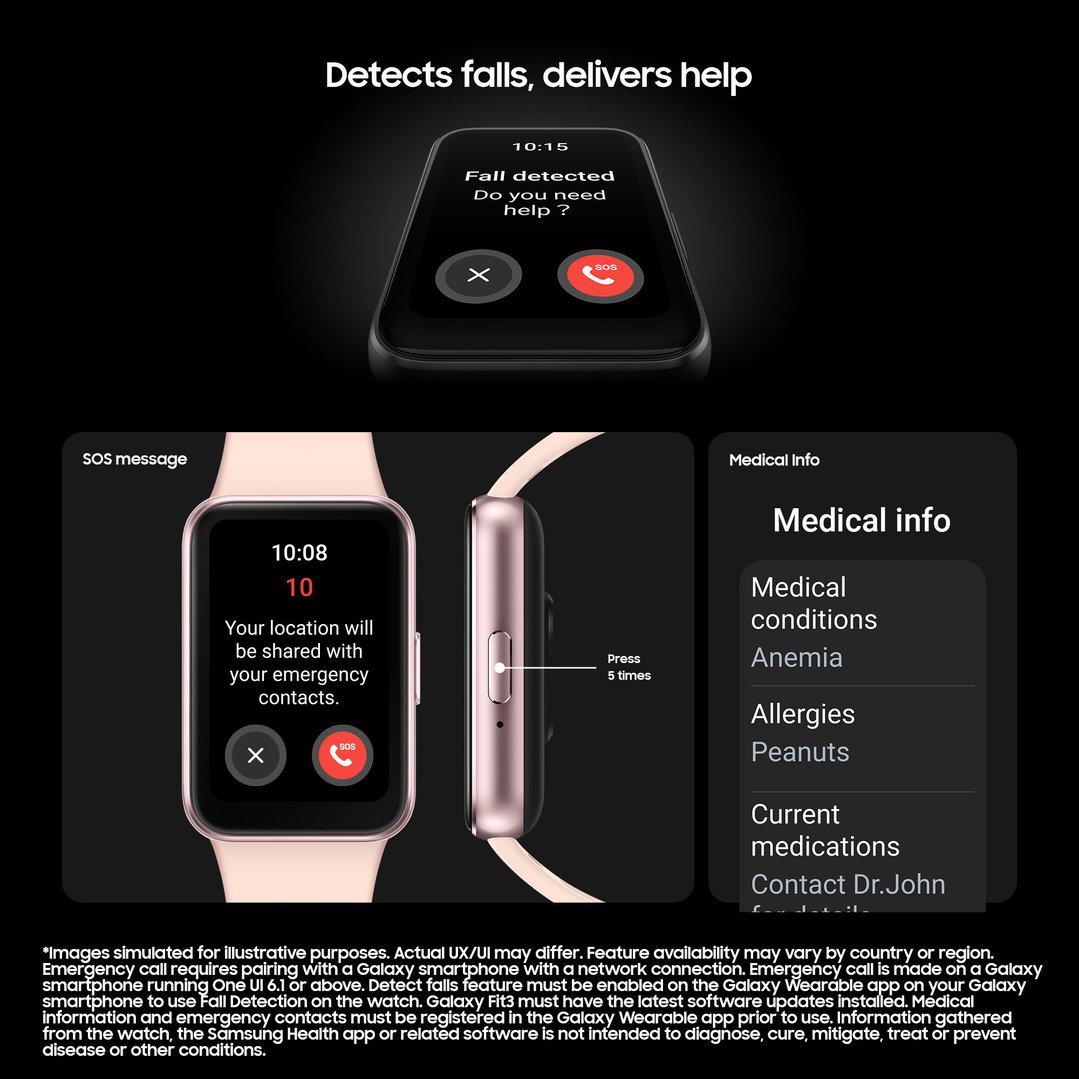 Samsung Galaxy Fit3 Bluetooth - Pink Gold SM-R390NIDAXSA