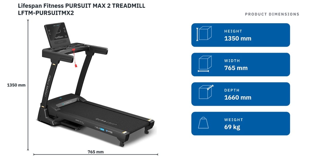 Lifespan Fitness Pursuit MAX 2 Treadmill LFTM-PURSUITMX2