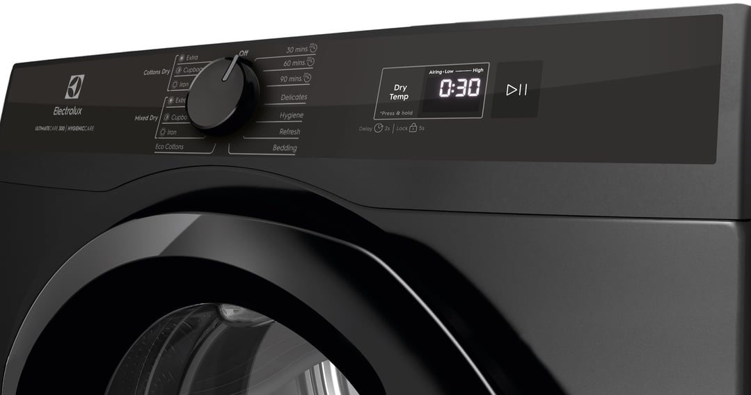 Electrolux 7kg UltimateCare Vented Dryer Dark Onyx EDV705N3SC