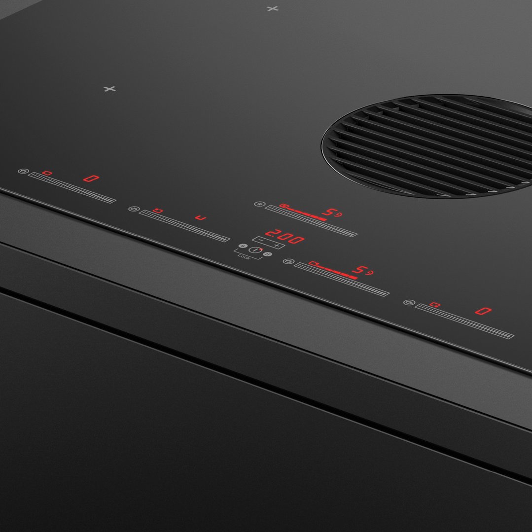 Fisher & Paykel 83cm Series 9 4 Zone Induction Cooktop with Integrated Ventilation CID834DTB4