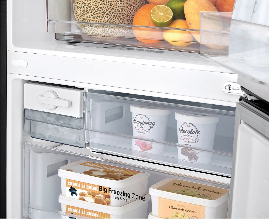 LG 420L Bottom Mount Fridge Black Steel GB455BTL