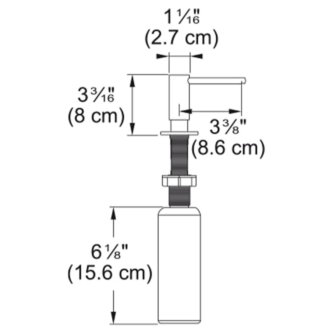 Franke Soap Dispenser Atlas Stainless Steel Anthracite SD485AN