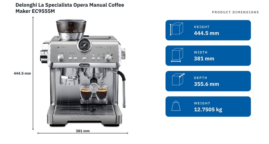 Delonghi La Specialista Opera Manual Coffee Maker EC9555M