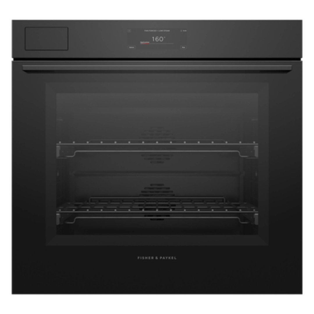 Fisher & Paykel 76cm Series 11, Minimal Pyrolytic Steam Assist Oven, Black Glass OB76SMPSUB3