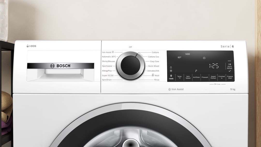 Bosch 9kg Series 6 Front Loader Washing Machine White WGG244F0AU