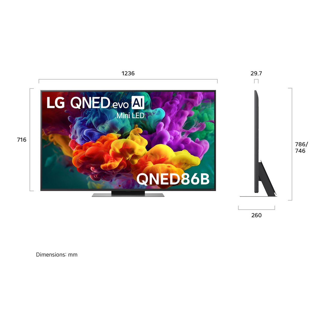 LG 55" QNED86B 4K AI Mini LED Smart TV 2026 55QNED86BSA